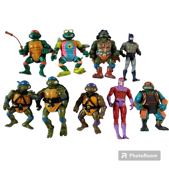 Mirage Other - Vintage 80s 90s TMNT Ninja Turtles Batman Xmen Action Figures